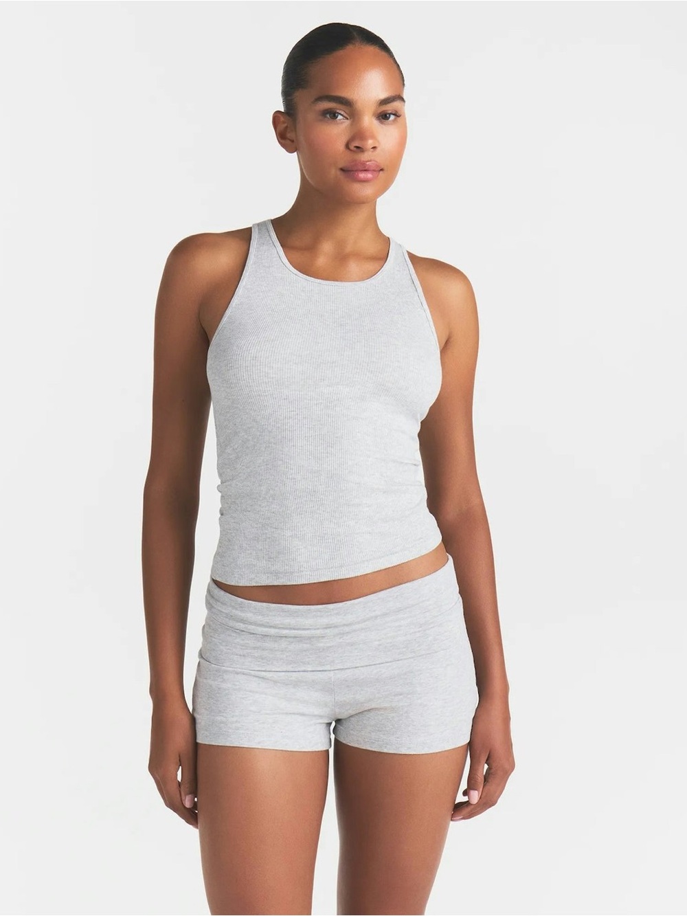 SKIMS Cotton Ribbed High Scoop Tank - Size S
